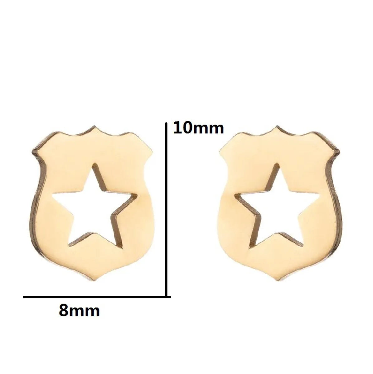 1 Pair Simple Style Ice Cream Stainless Steel Plating Ear Studs