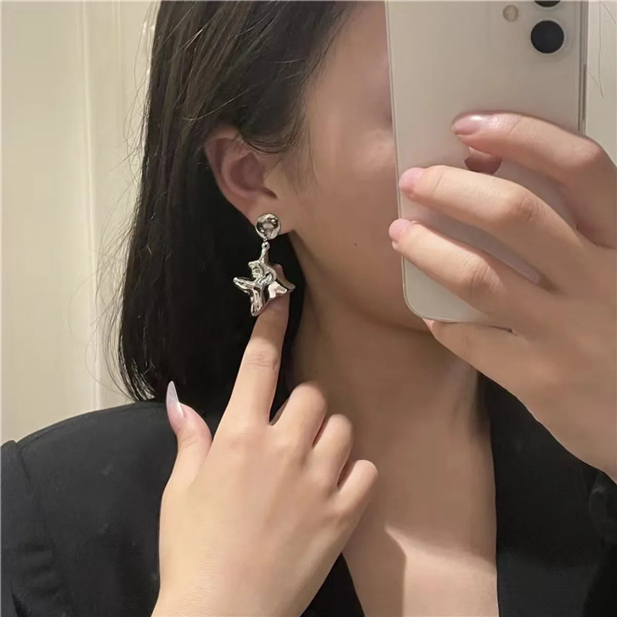 1 Pair Simple Style Irregular Alloy Water Drop Plating Women's Drop Earrings