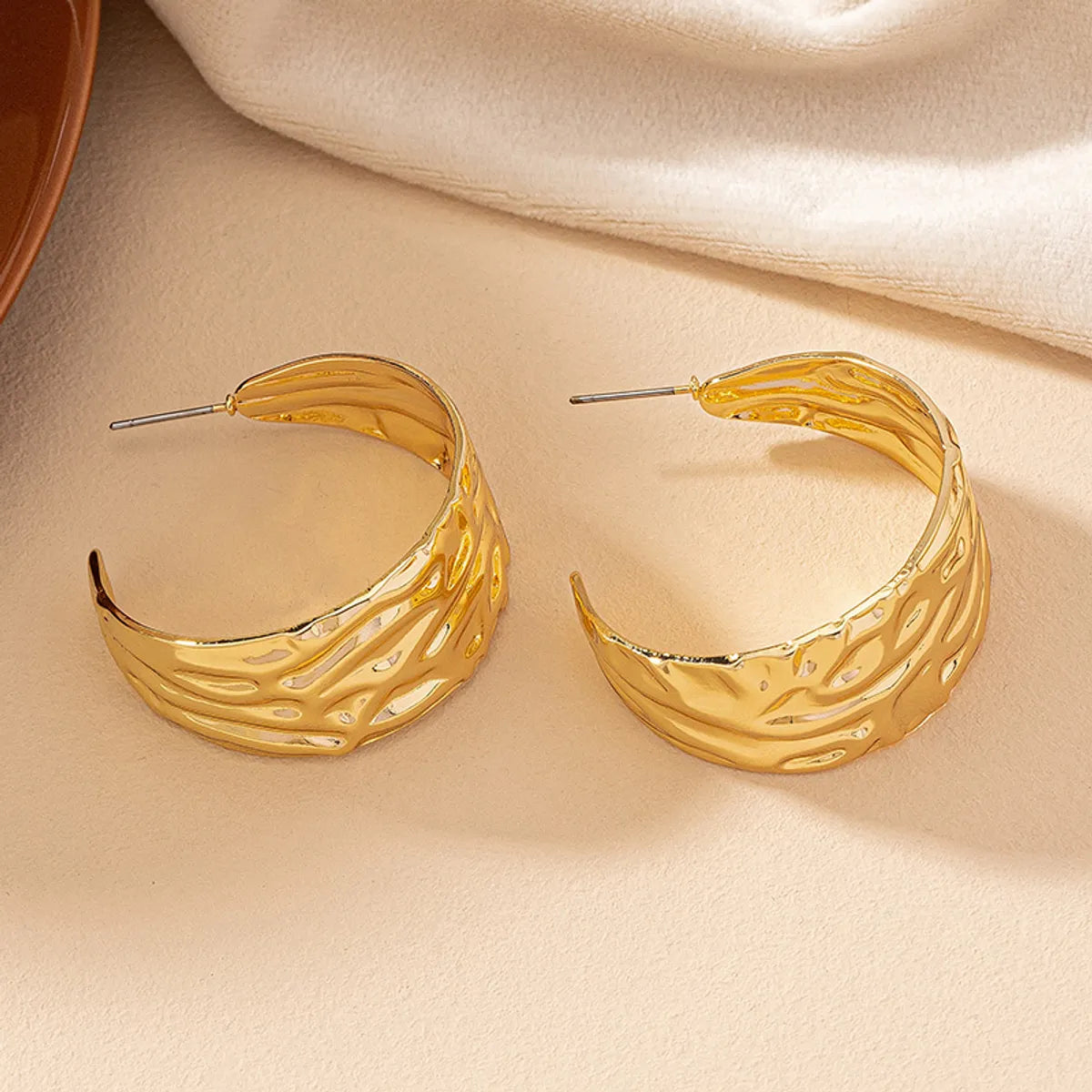 1 Pair Simple Style Irregular Geometric Plating Alloy Ear Studs