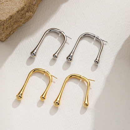 1 Pair Simple Style Irregular Plating Copper 18K Gold Plated Silver Plated Drop Earrings