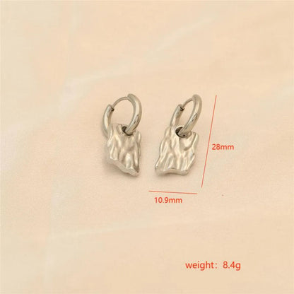 1 Pair Simple Style Irregular Plating Stainless Steel 18k Gold Plated Drop Earrings