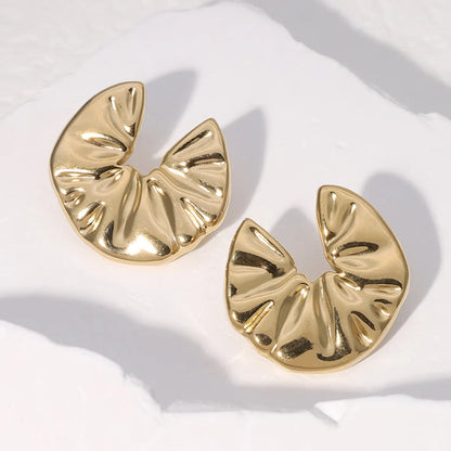 1 Pair Simple Style Irregular Plating Stainless Steel 18K Gold Plated Ear Studs