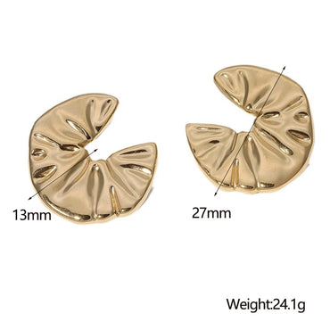 1 Pair Simple Style Irregular Plating Stainless Steel 18K Gold Plated Ear Studs