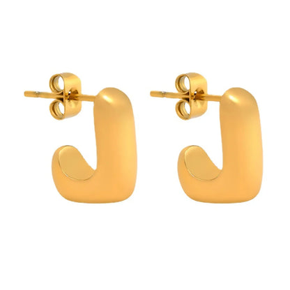 1 Pair Simple Style Irregular Plating Titanium Steel Ear Studs