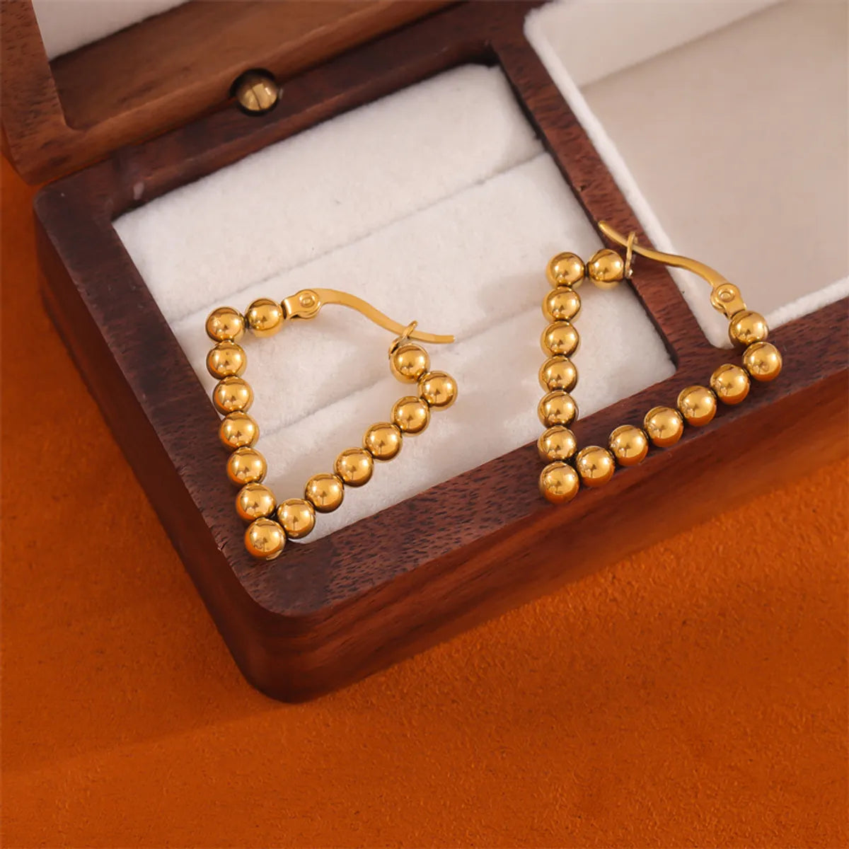 1 Pair Simple Style Irregular Round Plating Stainless Steel 18k Gold Plated Earrings