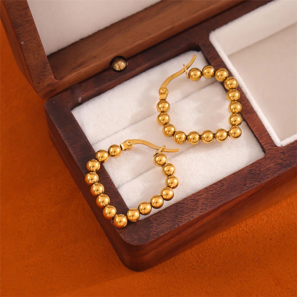 1 Pair Simple Style Irregular Round Plating Stainless Steel 18k Gold Plated Earrings