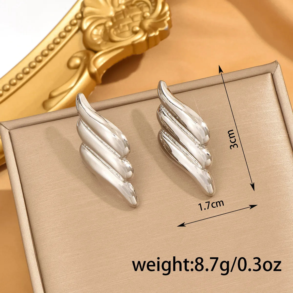 1 Pair Simple Style Irregular Solid Color Alloy Zinc Ear Studs