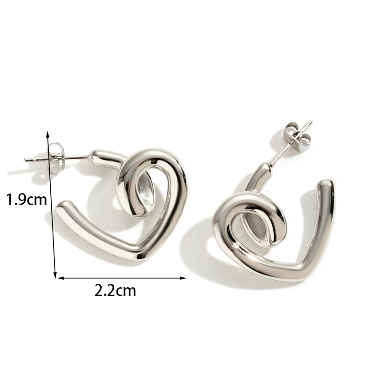 1 Pair Simple Style Irregular Water Droplets Plating Stainless Steel 18k Gold Plated Earrings