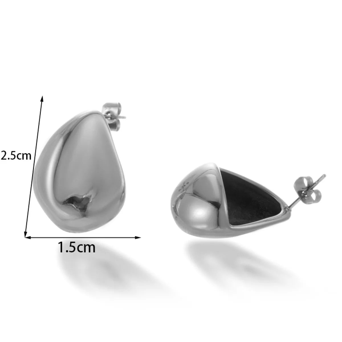 1 Pair Simple Style Irregular Water Droplets Plating Stainless Steel 18k Gold Plated Earrings