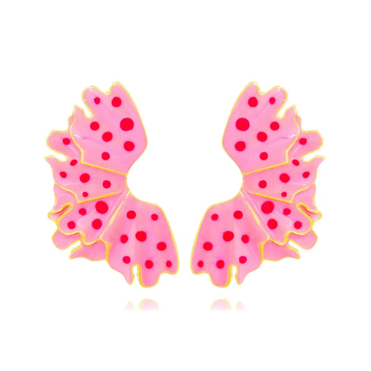 1 Pair Simple Style Leaf Enamel Zinc Alloy Ear Studs