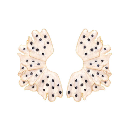 1 Pair Simple Style Leaf Enamel Zinc Alloy Ear Studs