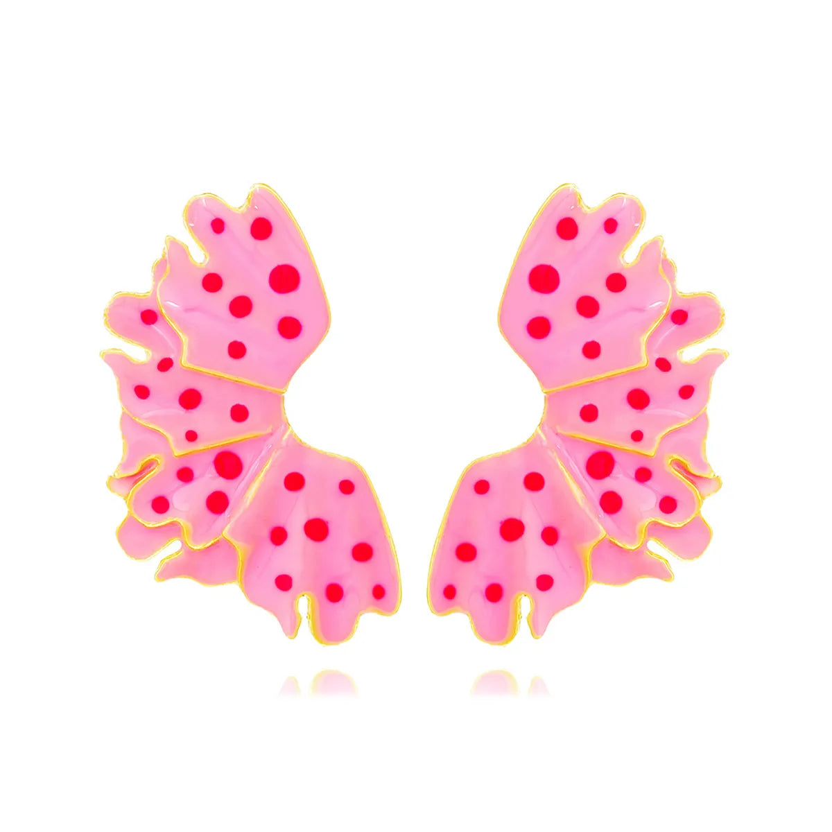 1 Pair Simple Style Leaf Enamel Zinc Alloy Ear Studs