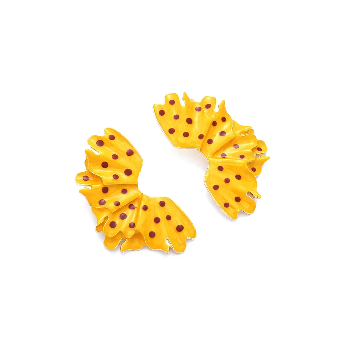 1 Pair Simple Style Leaf Enamel Zinc Alloy Ear Studs