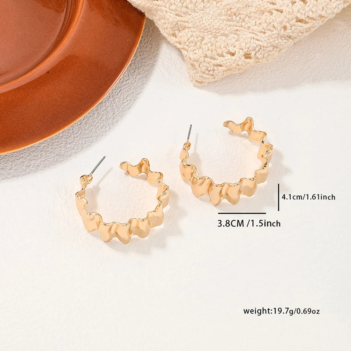 1 Pair Simple Style Leaf Plating Alloy Ear Studs