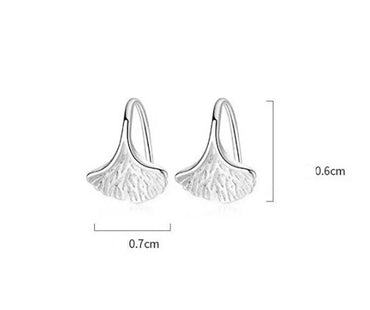 1 Pair Simple Style Leaf Sterling Silver Hoop Earrings