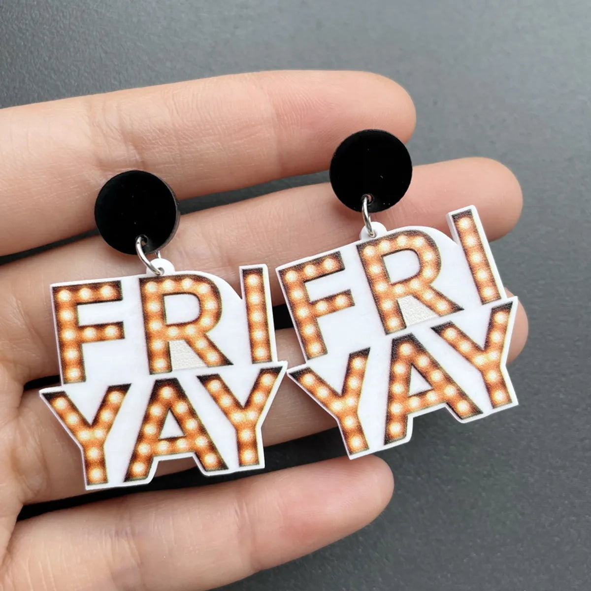 1 Pair Simple Style Letter Arylic Patchwork Women'S Earrings