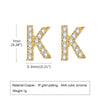 1 Pair Simple Style Letter Inlay Copper Zircon Ear Studs