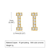 1 Pair Simple Style Letter Inlay Copper Zircon Ear Studs