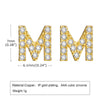 1 Pair Simple Style Letter Inlay Copper Zircon Ear Studs