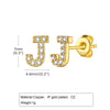 1 Pair Simple Style Letter Inlay Copper Zircon Ear Studs