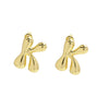 1 Pair Simple Style Letter Plating Copper 18K Gold Plated Ear Studs