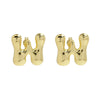 1 Pair Simple Style Letter Plating Copper 18K Gold Plated Ear Studs