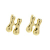 1 Pair Simple Style Letter Plating Copper 18K Gold Plated Ear Studs