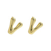 1 Pair Simple Style Letter Plating Copper 18K Gold Plated Ear Studs