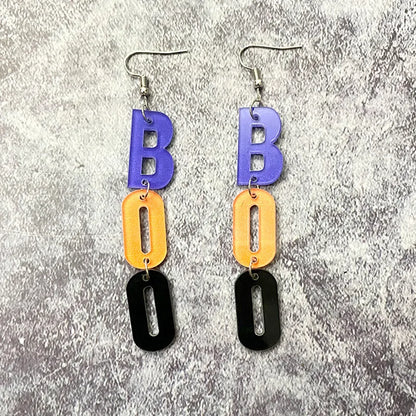 1 Pair Simple Style Letter Printing Arylic Drop Earrings