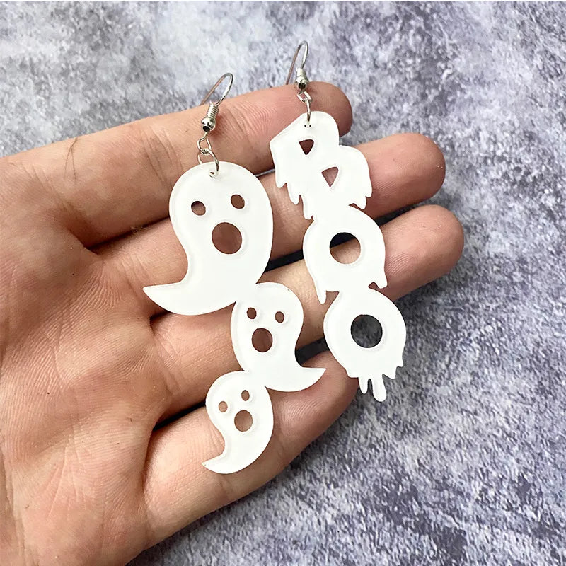 1 Pair Simple Style Letter Printing Arylic Drop Earrings