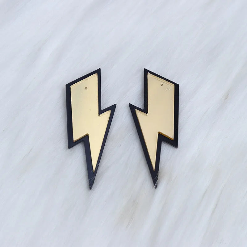 1 Pair Simple Style Lightning Arylic Ear Studs