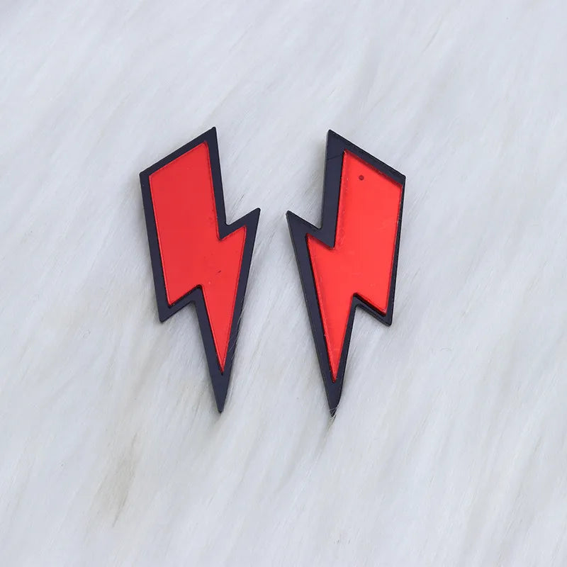 1 Pair Simple Style Lightning Arylic Ear Studs