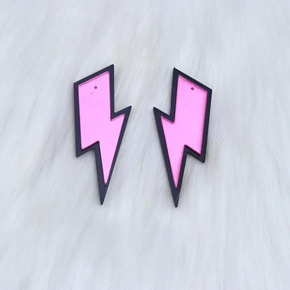 1 Pair Simple Style Lightning Arylic Ear Studs