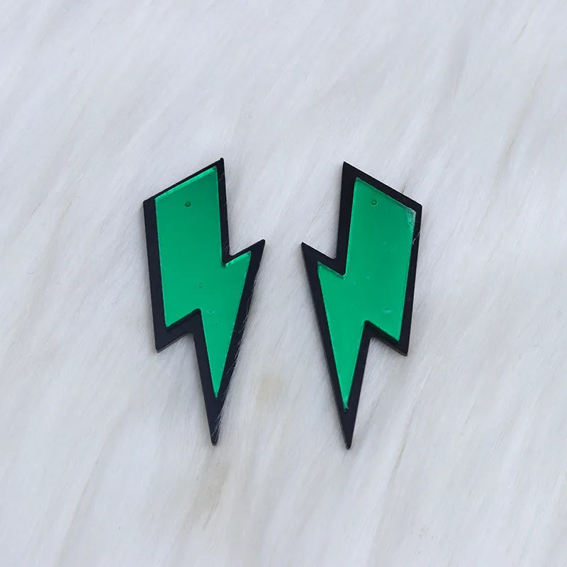 1 Pair Simple Style Lightning Arylic Ear Studs