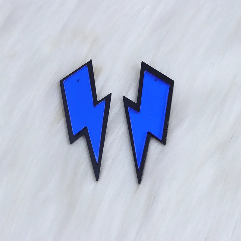 1 Pair Simple Style Lightning Arylic Ear Studs