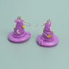 1 Pair Simple Style Moon Patchwork Plastic Resin Drop Earrings