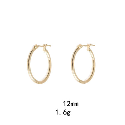 1 Pair Simple Style Oval Plating Alloy Earrings