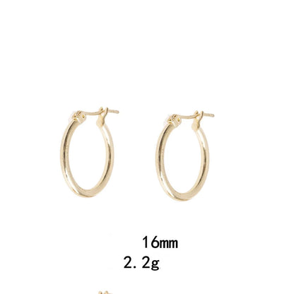 1 Pair Simple Style Oval Plating Alloy Earrings