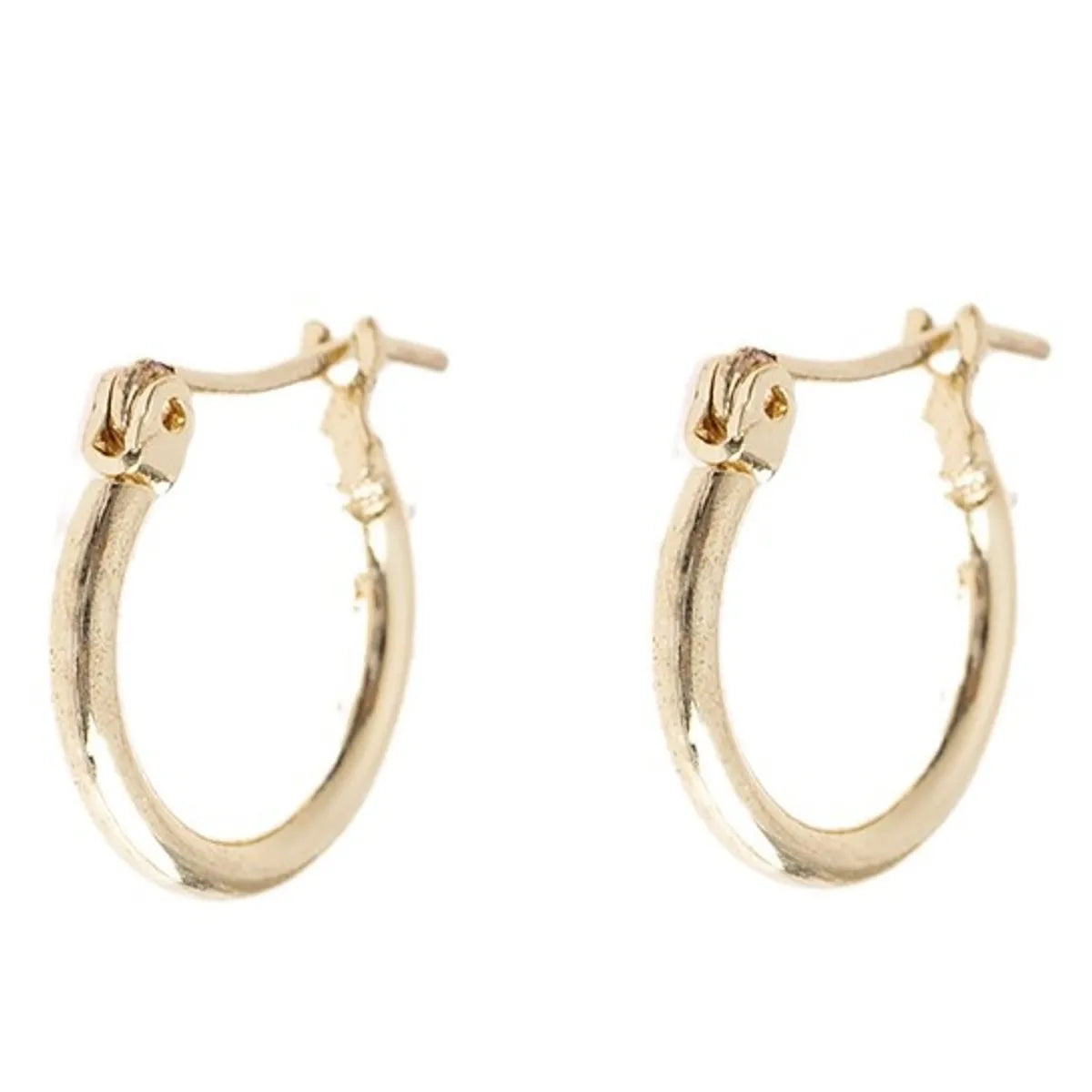 1 Pair Simple Style Oval Plating Alloy Earrings