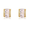 1 Pair Simple Style Rectangle Inlay Alloy Crystal Ear Studs