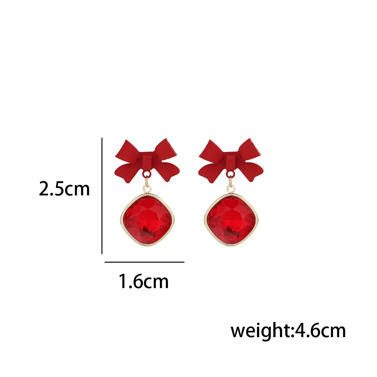 1 Pair Simple Style Rhombus Inlay Copper Zircon Drop Earrings