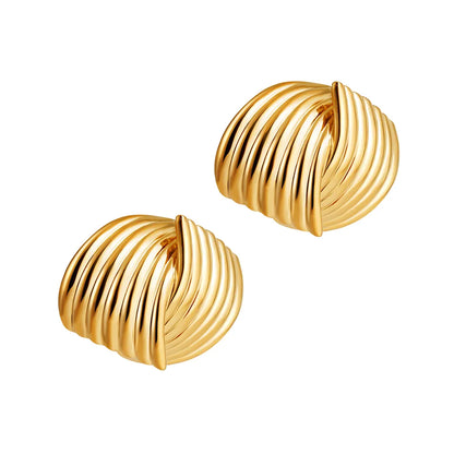 1 Pair Simple Style Roman Style Sector Copper Ear Studs