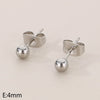 1 Pair Simple Style Round 304 Stainless Steel 18K Gold Plated Ear Studs