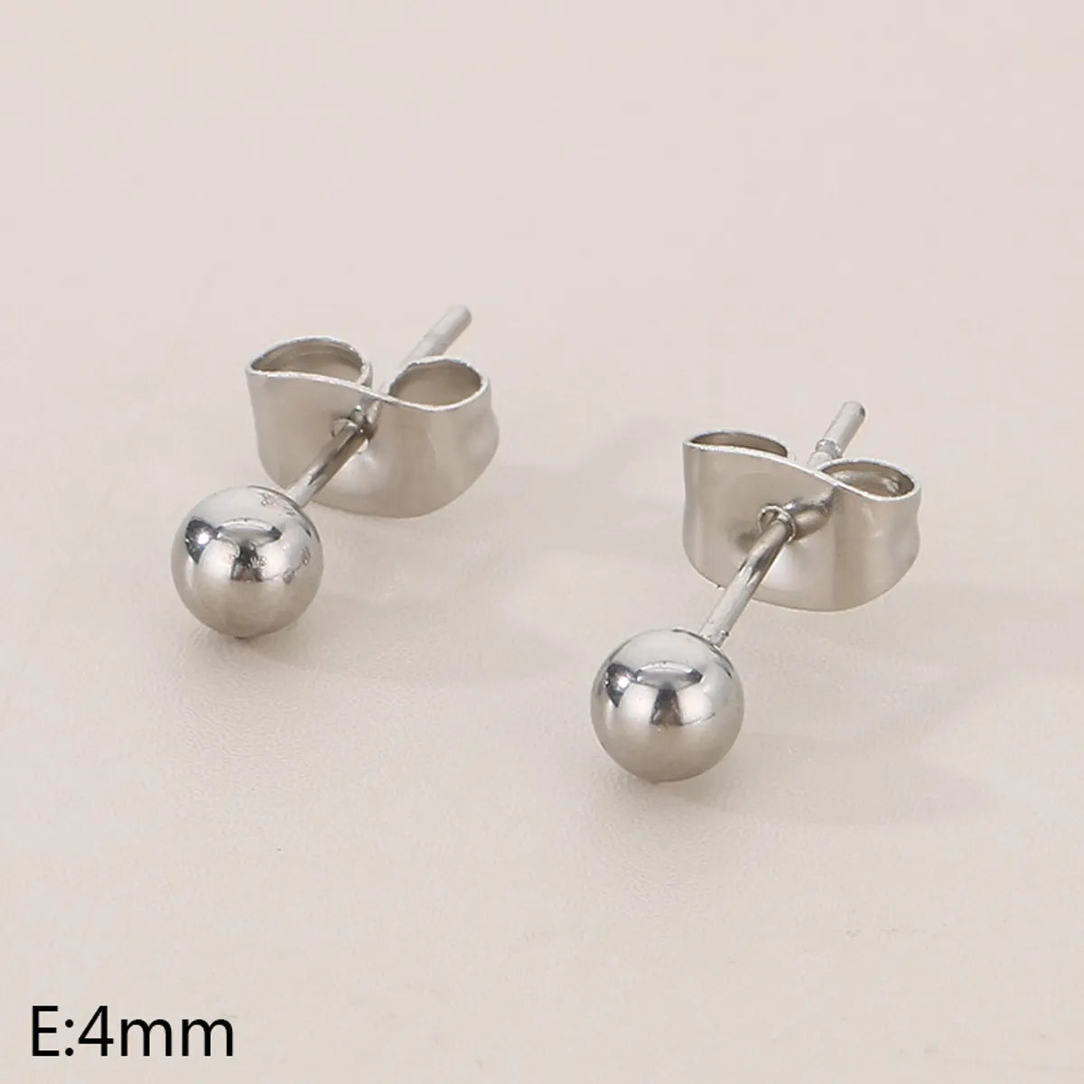 1 Pair Simple Style Round 304 Stainless Steel 18K Gold Plated Ear Studs