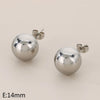 1 Pair Simple Style Round 304 Stainless Steel 18K Gold Plated Ear Studs