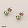 1 Pair Simple Style Round 304 Stainless Steel 18K Gold Plated Ear Studs