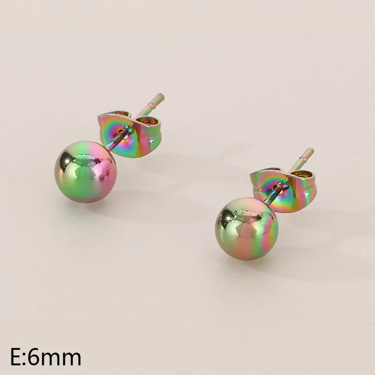 1 Pair Simple Style Round 304 Stainless Steel 18K Gold Plated Ear Studs