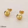 1 Pair Simple Style Round 304 Stainless Steel 18K Gold Plated Ear Studs