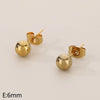 1 Pair Simple Style Round 304 Stainless Steel 18K Gold Plated Ear Studs