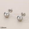 1 Pair Simple Style Round 304 Stainless Steel 18K Gold Plated Ear Studs